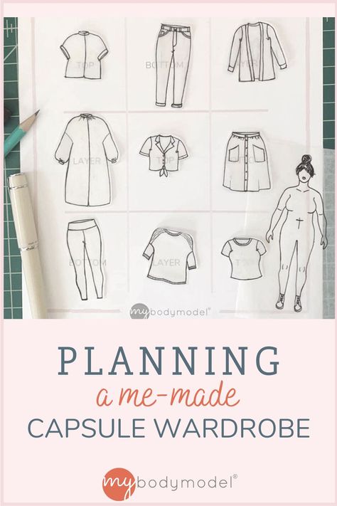 Sew Capsule Wardrobe, Seamwork Design Your Wardrobe, Sewing A Capsule Wardrobe, Sudoku Packing, Sewing Worksheets, Sew Wardrobe, Capsule Wardrobe Planner, Sewing Planner, Fashion Library