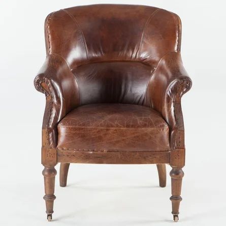 Williston Forge Charles Club Chair | Perigold Recording Room, Rolled Arm Chair, Arm Chair Styles, Barbara Ann, Chairs Living Room, Leather Club Chairs, Traditional Style Decor, Carved Legs, Leather Chairs