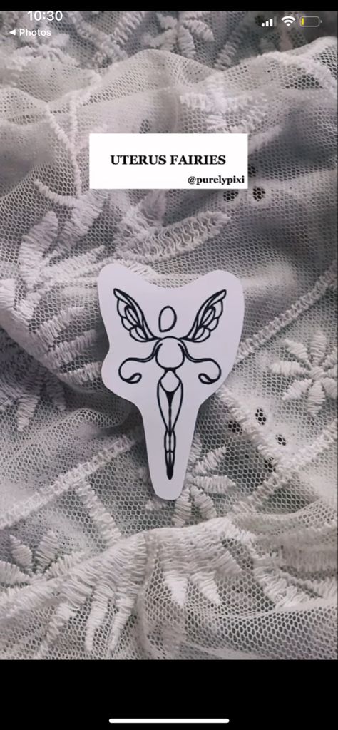 Uterus Fairy Tattoo, Teeny Tattoos, Uterus Tattoo, Feminist Tattoo, Stick Poke Tattoo, Free Tattoo Designs, Fairy Tattoo, Poke Tattoo, Subtle Tattoos