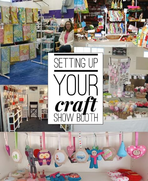 Craft Show Booth Set Up is so important at craft shows. Learn more tips on creating inventory and pricing products in order to have a successful craft show.   The Sewing Loft How To Set Up Craft Booth, Setting Up A Craft Booth Display Ideas, Craft Fair Booth Set Ups, How To Display At A Craft Show, How To Set Up Craft Show Booth, Craft Sale Set Up, Sewing Vendor Booth, How To Set Up A Vendor Booth, Craft Show Set Ups Booth Ideas