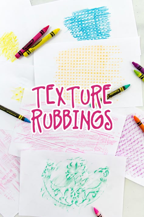 Texture Rubbing Art Matching Game for Kids • Kids Activities Blog Texture Art For Kindergarten, Texture Art Projects For Kindergarten, Texture Art Preschool, Texture Rubbing Art For Kids, Teaching Texture In Art For Kids, Texture Art Kindergarten, Preschool Art Lesson Plans, Texture Activities For Preschool, Texture Activities For Toddlers