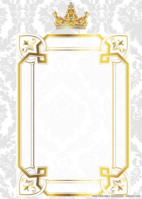 Nice (FREE PRINTABLE) – Gold Royal Wedding Invitation Templates #free #freeinvitation2019 #birthday #disney #invitations #invitationtemplates Royal Wedding Invitation Background, Wedding Invitation Background Template, Background Template Aesthetic, Royal Invitation, Royal Wedding Invitation, Wedding Invitation Background, Crown Party, Royal Ball, Free Printable Birthday Invitations