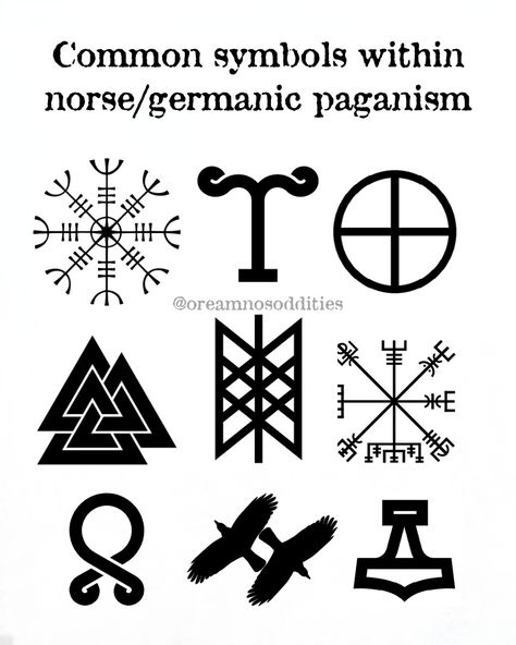 Oreamnosoddities.com German Tattoo Symbols, Tattoos Meaning Family, German Symbols, Tattoo Symbols And Meanings, Germanic Paganism, Witch Sigils, Runes And Symbols, Runes Norse, German Tattoo