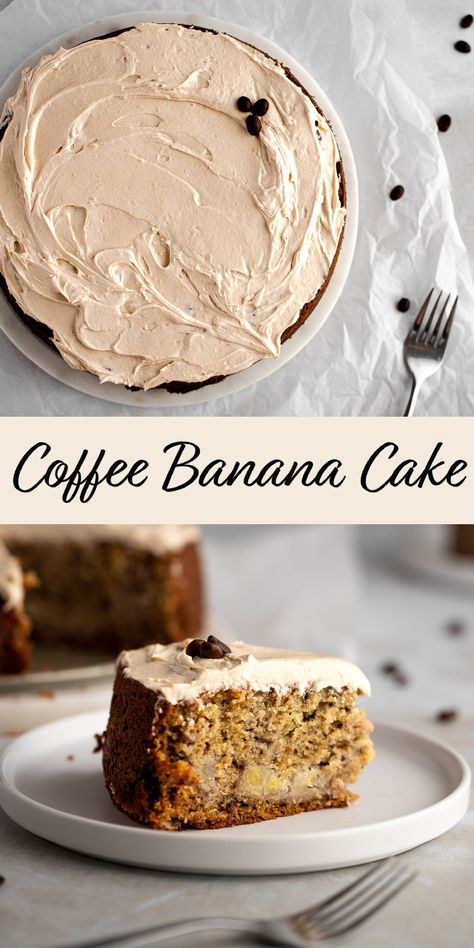 Banana Cake Coffee Frosting, Coffee Banana Cake, Espresso Frosting Recipe, Espresso Coffee Cake, Espresso Frosting, The Best Banana Cake, Best Cake Flavours, Banana Coffee Cake, Incredible Desserts