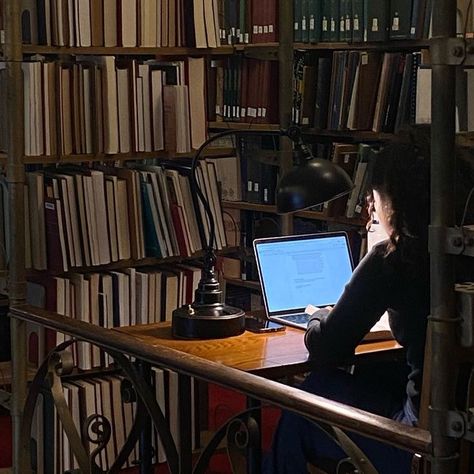 Books And Study Aesthetic, Academic Research Aesthetic, Library Night Aesthetic, Library At Night Aesthetic, University Studying Aesthetic, Publishing Industry Aesthetic, Late Night Library Aesthetic, Woman Studying Aesthetic, Fall Aesthetic Studying