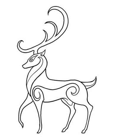 Hirsch. Celtic Animals, Norse Design, Tooling Patterns, Celtic Patterns, Viking Symbols, Celtic Symbols, Stencil Patterns, Celtic Art, Celtic Designs