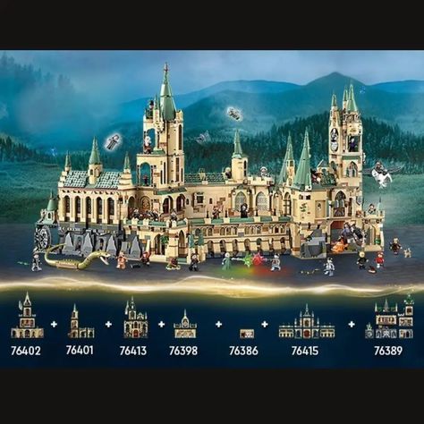 LEGO Harry Potter Minifigure Scale Hogwarts Castle Completion This Summer - The Brick Fan Lego Display Ideas, Harry Potter Lego, Harry Potter Castle, Harry Potter Lego Sets, Harry Potter Hogwarts Castle, Lego Hogwarts, Harry Potter Set, Harry Potter Bedroom, Lego Display