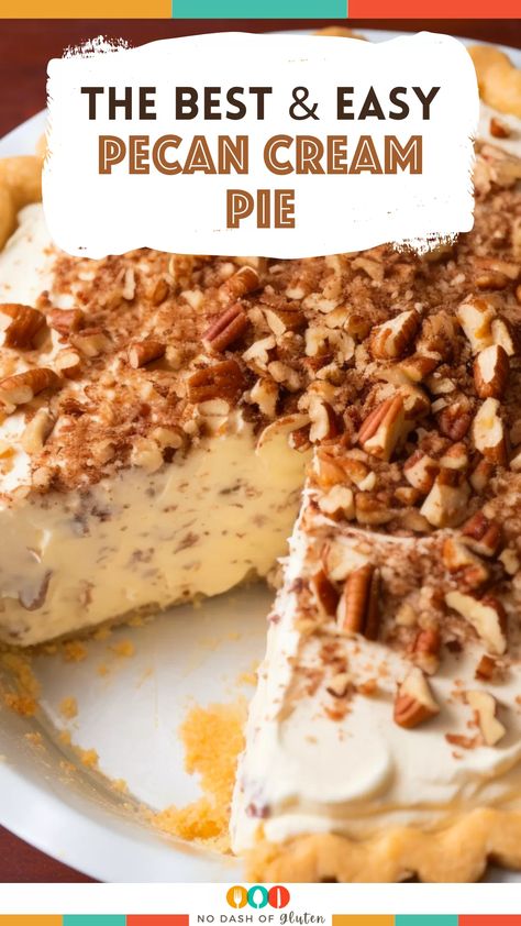 Savor the creamy delight of Pecan Cream Pie! Creamy filling meets crunchy pecans in this Southern classic. A must-try dessert for every sweet tooth! Ready to bake? Click for the full recipe! Pecan Cream Pie Recipe, Pecan Cream Pie, Pecan Desserts, Cream Pie Recipes, Pecan Pie Recipe, Pecan Recipes, Crunchy Pecans, Delicious Pies, Southern Comfort