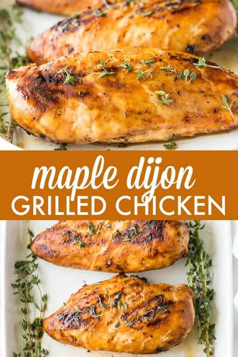 Dijon Grilled Chicken, Walnut Chicken Recipe, Grilled Chicken Breast Recipes, Maple Chicken, Maple Syrup Recipes, Grilled Chicken Breast, A Match Made In Heaven, Grilling Chicken Breast, Grilled Chicken Recipes