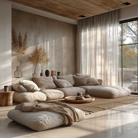 Elegant Simplicity in Cozy Minimalist Living Room Interiors • 333+ Images • [ArtFacade] Cozy Minimalist Living Room, Low Seating, Living Room Interiors, Minimalist Living Room Design, Japandi Living, Cozy Minimalist, Casa Country, Stylish Living Room, Lifestyle Ideas