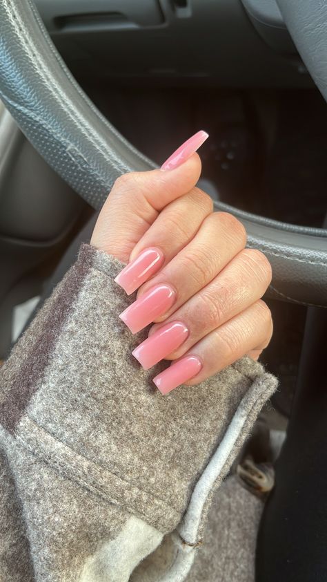 Nails Tapered Square, Sqaure Nails, Rose Pink Nails, Tapered Square Nails, Light Pink Nails, Gel Acrylic Nails, Tapered Square, Simple Acrylic Nails, Classy Acrylic Nails