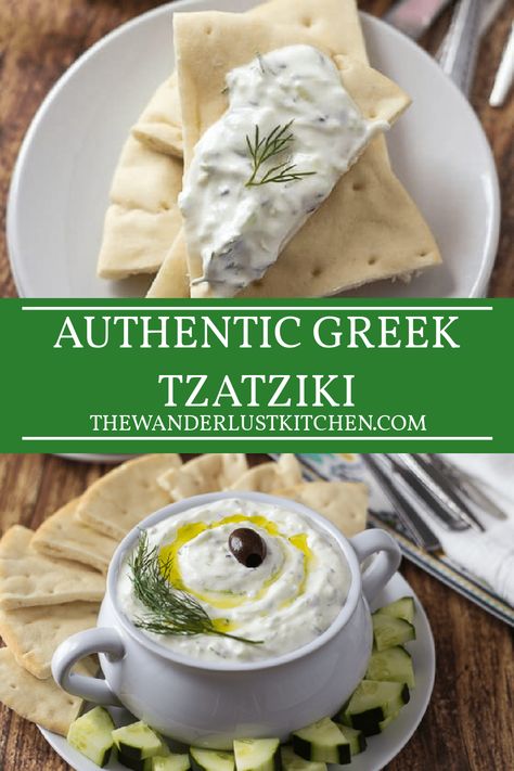 I learned how to make this Tzatziki sauce recipe while I was visiting Athens - everyone who tries it tells me that it's the authentic tzatziki recipe they were looking for! Authentic Tzatziki Sauce Recipe, Taziki Sauce, Greek Tzatziki Sauce, Greek Tzatziki, Tzatziki Recipe, Tzatziki Sauce Recipe, Greek Recipes Authentic, Greek Appetizers, Homemade Tzatziki Sauce