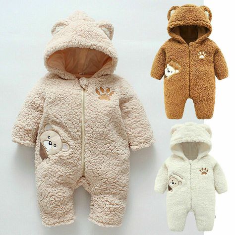 Boy Baby Clothes, Pram Suit, Embroidered Bear, Fall 23, Baby 2, Bear Ears, Baby Boy Fashion, Fleece Coat, Bear Design