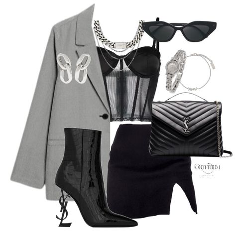 Ysl Outfits Women Casual, Ysl Inspired Outfit, Ysl Clothes Women, Ysl Outfit Aesthetic, Ysl Style Outfits, Ysl Outfits Women, Ysl Clothing, Ysl Clothes, Saint Laurent Outfit