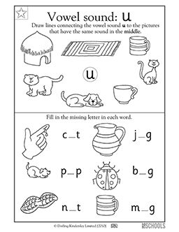 Which of these pictures shows a word that has u in the middle? In this early reading worksheet, your child identifies simple words with a short u vowel sound in the middle. Vowels Kindergarten, 1st Grade Reading Worksheets, Short Vowel Worksheets, Cvc Worksheets, Middle Sounds, Cvc Words Worksheets, Vowel Worksheets, Three Letter Words, First Grade Phonics