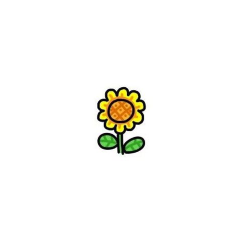 Sunflower Sunflower Highlight Cover Instagram, Mini Sunflower Drawing, Small Sunflower Drawing, Sunflower Easy Drawing, Cute Icons App, Sunflower Icon, Sunflower Cartoon, Wall Paper Iphone, Paper Iphone