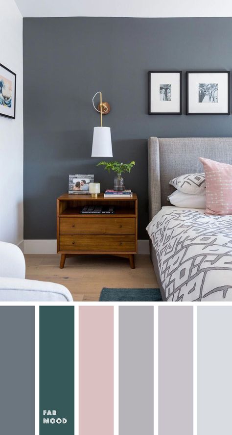 Bedroom color scheme ideas will help you to add harmonious shades to your home which give variety and feelings of calm. From beautiful wall colors... Color Shades For Bedroom, Bedroom Back Wall Colour, Pretty Room Colors Bedrooms, Grey Colour Wall Paint, 1 Wall Painted Bedrooms, Grey Bed Colour Schemes, Colour Of Bedroom Walls, Shades Of Grey Paint Bedroom, Color Shade For Bedroom