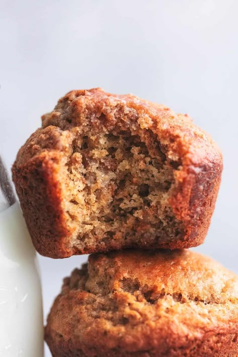 High-protein, high-fiber Bran Muffins made in less than 30 minutes with the BEST flavor and texture. Perfect snack or on-the-go, make-ahead breakfast recipe! All Bran Muffins, High Fiber Muffins, Fiber Muffin, Bran Muffins Healthy, Almond Flour Banana Muffins, Almond Flour Banana, Bran Muffin, Bran Muffin Recipes, Banana Oatmeal Muffins