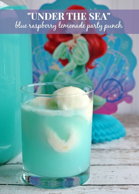 Blue Raspberry Lemonade Sherbet Party Punch Recipe | Food Family Finds Lemonade Party Punch, Raspberry Lemonade Punch, Party Punch Recipe, Blue Raspberry Lemonade, Blue Punch, Lemonade Punch, Party Punch Recipes, Lemonade Party, Punch Recipe