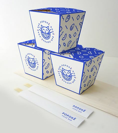 Poke Bar, Restaurant Packaging, Food Branding, Branding Design Packaging, Box Packaging Design, Graphic Design Packaging, Food Packaging Design, Graphic Design Fun, Creative Packaging Design