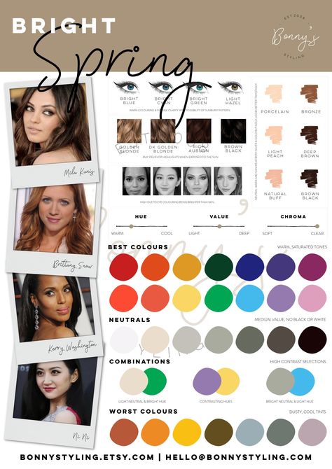 Spring Skin Tone Color Palette, Skin Tone Color Palette, Spring Skin Tone, Clear Spring Palette, True Spring Color Palette, Winter Skin Tone, Skin Tone Color, Tone Color Palette, True Spring Colors