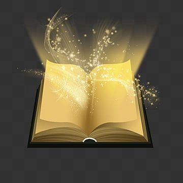 Yellow Magic Aesthetic, Magic Book Aesthetic, Magic Clipart, Books Clipart, Book Transparent, Yellow Magic, Gold Magic, Book Clipart, Black And White Books