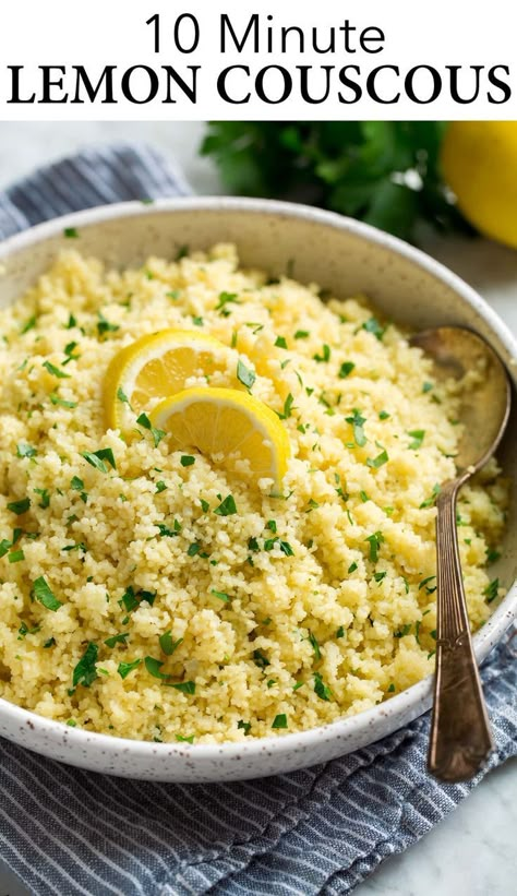 Simple Couscous Recipes, Lemon Couscous, Moroccan Couscous, Couscous Recipe, Couscous Recipes, Side Dish Recipes Easy, Cous Cous, Cooking Classy, Mediterranean Diet Recipes