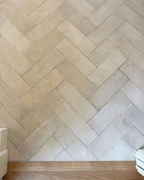 Farmhouse Napa Valley Design - We are in love with this beautiful limestone floor from one of our recent Primary Bath consults. So earthy… | Instagram Herringbone Tile Floors, Zia Tile, Limestone Flooring, Limestone Tile, Herringbone Floor, Herringbone Tile, Primary Bathroom, Primary Bath, Bathroom Floor Tiles