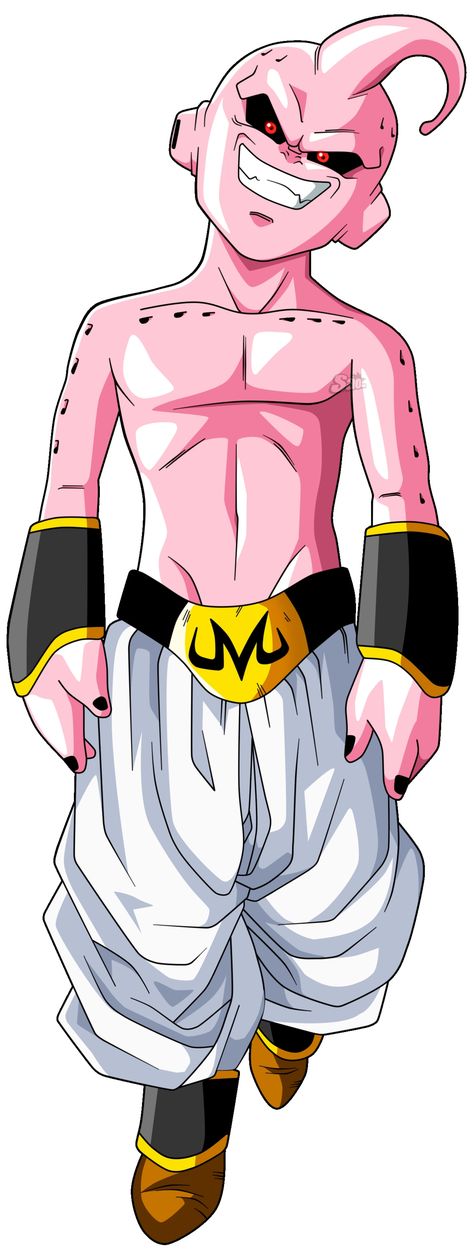 Kid Buu Buu Dbz, Dbz Tattoo, Kid Buu, Majin Boo, Z Tattoo, Dragon Ball Tattoo, Ball Drawing, Dbz Characters, Majin Buu