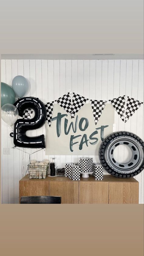 Two Fast To Furious Birthday, Two Fast Birthday Cake, Two Fast Birthday Party Boy, Two Fast Party, Growing Up Two Fast, Γενέθλια Mickey Mouse, Car Theme Birthday, Two Fast Birthday, Birthday Party For Boys