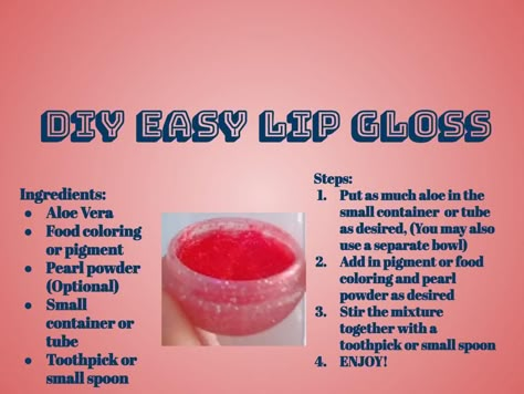 How To Make Your Own Lip Gloss Easy Diy, Lip Gloss Making At Home, Diy Lip Gloss At Home, Lip Gloss At Home Diy, How To Make Diy Lip Gloss At Home, Lip Care At Home, Diy Lip Oils, Homemade Lipgloss Recipe, How To Make Your Own Lip Gloss Homemade