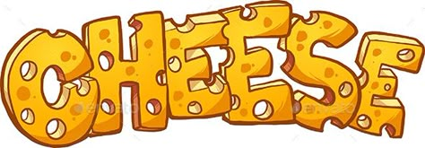 Swiss cheese text. Vector clip art illustration with simple gradients. All in a single layer. EPS10 file included. Word Illustration Art, Cheese Illustration, 3d Tipografi, Word Illustration, Word Art Drawings, Types Of Fonts, Cheese Art, Fonts Website, Tipografi 3d