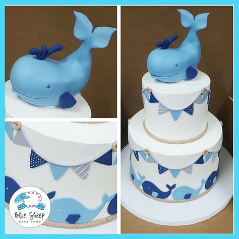 Whale Baby Shower Cake, Whale Baby Shower Ideas, Whale Birthday Cake, Whale Baby Shower Theme, Whale Birthday Party, Whale Birthday Parties, Whale Cake, Whale Cakes, Whale Party