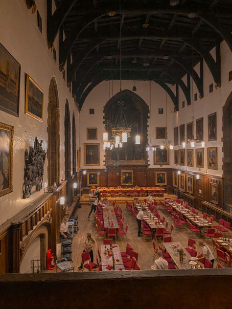 Dining Hall Dark Academia, Dining Hall University, University Of Durham, Dining Hall Aesthetic, Durham University Aesthetic, Castle Dining Hall, University Dining Hall, Durham Uni, Hall Aesthetic