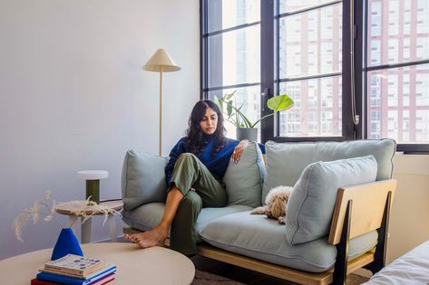 The 10 best couches for apartments | 6sqft Couches For Small Spaces Cozy Living, Comfy Small Couch, Comfy Couches Living Room Small Spaces, Studio Apartment Couch, Small Comfortable Couch, Couches For Apartments, Chicago Two Flat, Couches For Small Living Rooms, Narrow Couch