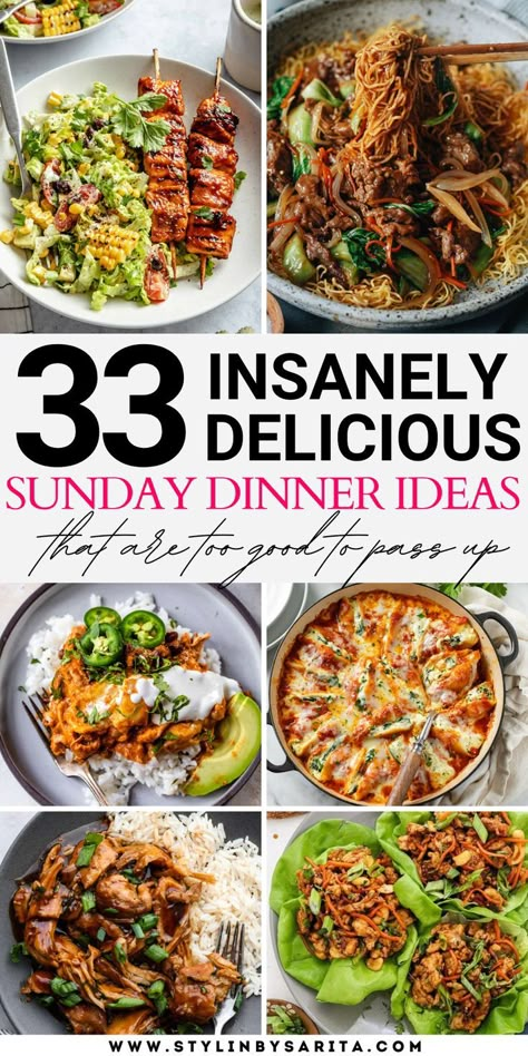 dinner recipes New Dinner Recipes To Try, Tasty Weeknight Dinners, Dinner Recipes For When Your Sick, Easy Night Dinners, Summer Sunday Lunch Ideas, Dinner Recipes To Impress Guests, Delicious Weeknight Dinners, Raining Day Dinner Ideas, Dinner Recipes Leftovers