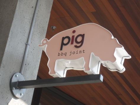 pig. bbq joint. Pork Restaurant Design, Pig Welcome Sign, Flying Pig Logo, Pig Graphic Design, Pig Bbq Logo, Pig Restaurant, Bbq Pig, Hog Heaven, Bbq Signs