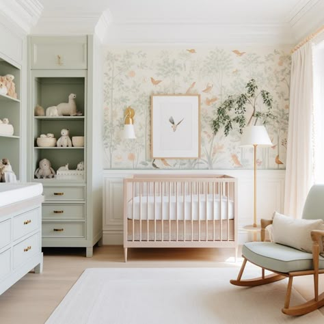 Gender Neutral Baby Nursery Ideas - Home LIfe Gender Nursery, Nursery Layout, Neutral Baby Nursery, Gender Neutral Baby Nursery, Girly Nursery, Calm Nursery, Cozy Baby Room, Baby Room Themes, Baby Nursery Neutral