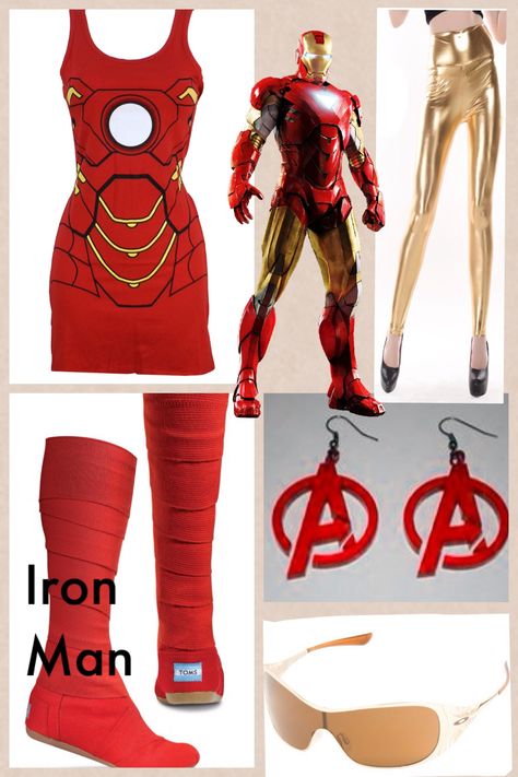 Disneybound: Iron Man Iron Man Costume, Iron Man Costume For Women, Iron Man Outfit, Iron Man Outfits Women, Womens Iron Man Costume, Natasha Romanoff Iron Man 2 Outfit, Iron Man Disneybound, Iron Man Girl, Jarvis Iron Man