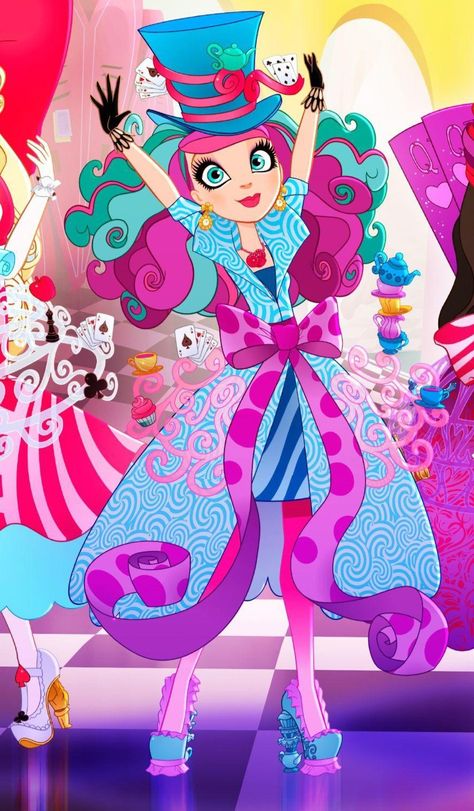 Ever After High Rebels, Madeline Hatter, Lizzie Hearts, Dc Comics Girls, My Fantasy World, Monster High Characters, Comics Girls, Cosplay Characters, High Art