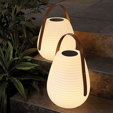 If your backyard oasis includes a deck, then you’ll need some deck lighting ideas to help you continue to enjoy your space once the sun goes down. If ... | LED Solar Lanterns #DeckLighting #Deck #Lighting #DeckLightingIdeas #DecoratedLife Beehive Silhouette, Battery Powered Outdoor Lights, Best Outdoor Solar Lights, Battery Powered Lights, Modern Lantern, Solar Lanterns Outdoor, Garden Pathways, Lantern Outdoor, Portable Solar Power