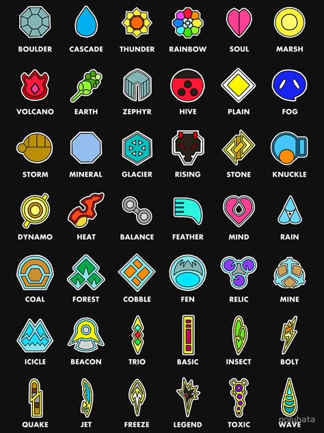 Design Pikachu Outfit, Pokemon Gym Badges, Pokemon Merch, Pokemon Badges, Gym Badges, Kartu Pokemon, Pokemon Names, 150 Pokemon, Pokemon Gym