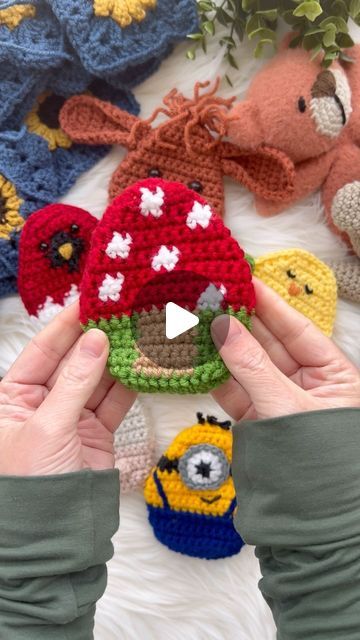 Ashley Stallsworth on Instagram: "Did you see this !? 

My newest free crochet pattern went live on Friday. A Mushroom Crafty Gift Pocket. 

I love designing these things! 

Gift pockets are perfect for holding small gifts like gift cards, cash, fingernail, polish, Chapstick, small toys, etc. 

I thought this design would be cute specifically for birthday party favors for something like a Mario brothers theme or an Alice in wonderland theme! 

What things come to your mind when you think mushrooms?? 🍄 🍄🍄

#crochet #crochetmushroom #crochetpattern #freecrochetpattern #crochetgift #crochetgifts" Crochet Party Favors, Mushrooms Crochet, Christmas Knit, Crafts Gift Ideas, Crochet Mushroom, Alice In Wonderland Theme, Fingernail Polish, Wonderland Theme, Small Toys