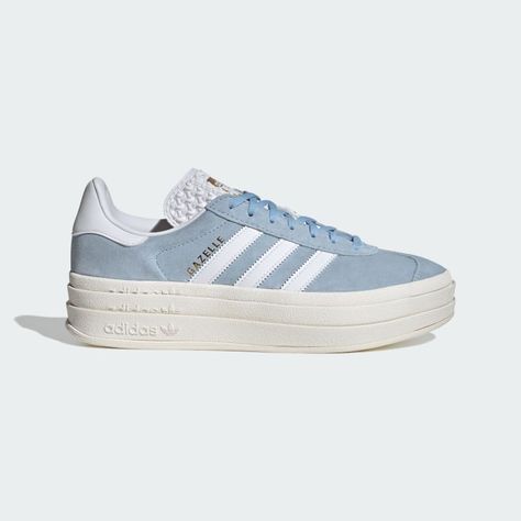 Adidas Flat Shoes, Adidas Shoes Cute, Adidas Shoes Women Platform, Shoes For Women Adidas, Preppy Adidas Shoes, Adidas Shoes Women Gazelle, Addidas Gazelle Shoes Outfit Ideas Women, Adidas Shoes Women Gazelle Outfit, Platform Gazelle Adidas