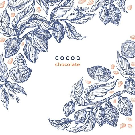 Chocolate Cake Packaging, Nut Brown Ale, Cocoa Plant, Food Company Logo, Cacao Tree, Chocolate Branding, Chocolate Drawing, Chocolate Texture, Chocolate Logo