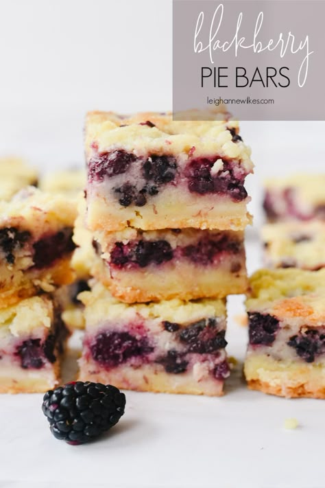 Blackberry pie bars are a great way to get all the delicious flavor of blackberry pie without the fuss of baking a pie! A buttery shortbread base, a creamy berry center and a streusel top. #recipes #easy #creamcheese #blackberries #raspberries #barcookies Blackberry Shortbread Bars, Blackberry Baking Recipes, Baking With Berries, Blackberry Chocolate Dessert, Raspberry And Blackberry Recipes, Recipes For Blackberries, Baking With Blackberries, Blackberry Bread Recipe, Dewberry Pie