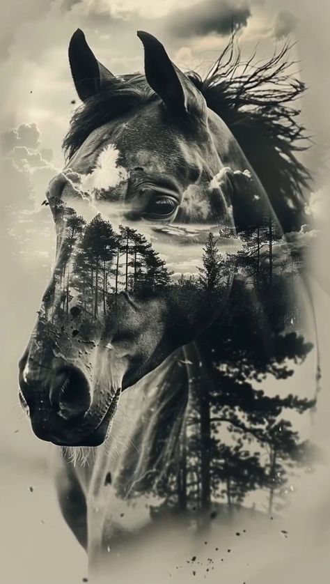 Horse Sleeve Tattoo Men, Fading Horse Tattoo, Horses Tattoo Design, Cool Horse Wallpapers, Cute Horses Wallpapers, Horse Images Beautiful, Fall Horse Wallpaper, Wild Horse Photography, Horse Pictures Wallpaper