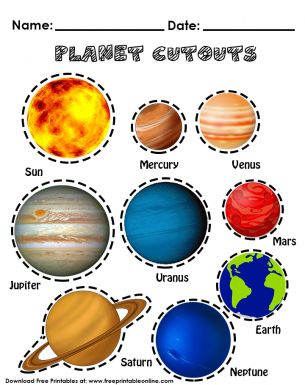 Planet Cutouts, Planets Preschool, Papan Tulis Kapur, Solar System Projects For Kids, Solar System Project, Space Theme Preschool, Planet Crafts, Space Preschool, Solar System For Kids