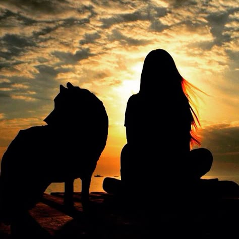 I will not hide my tastes or aversions. I will so TRUST that what is DEEP is HOLY. #Ralphwaldoemerson Foto Cowgirl, Wolf Silhouette, Wolves And Women, Illustration Fantasy, Wolf Stuff, Silhouette Photography, Wolf Love, She Wolf, Wolf Pictures