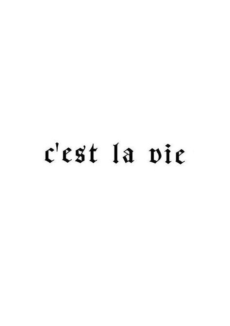 Distorted Typography Tattoo, Ce Est La Vie Tattoo, Cest La Vie Tattoo Fonts, Goth Lettering Tattoo, Cest La Vie Tattoo, Minimalist Tattoo Men, La Vie Tattoo, 2005 Tattoo, Tattoo Gangster